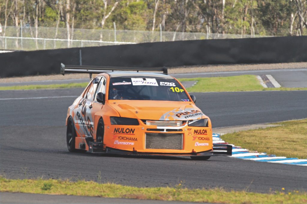 Pulse Racing Lancer Evo VIII on track - Pulse Racing